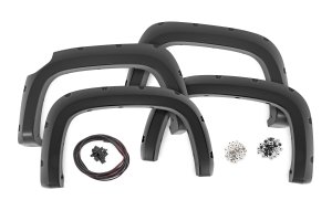 Chevrolet Colorado Fender Flares - Rough Country - Pocket G9K Satin Steel - Flat Black - '15-'22